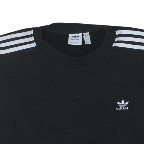Adidas Womens Black Size 16 Crew Neck Pullover Sweatshirt