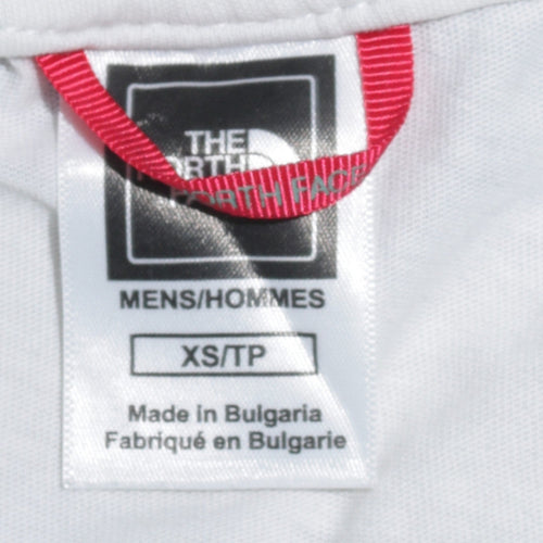 The North Face Men's White Cotton Crew Neck XS T-Shirt