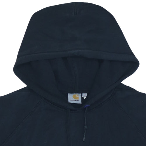 Carhartt Mens Black Pullover Hoodie M Logo Fleece Sweatshirt