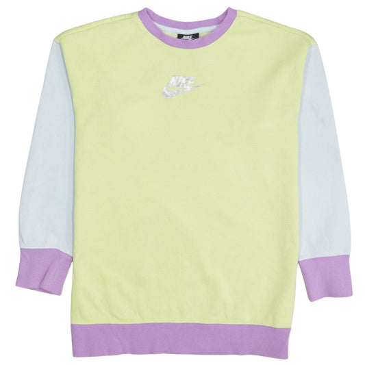 Nike Girls Multicoloured Logo Sweatshirt Size 146cm Pullover Crew Neck