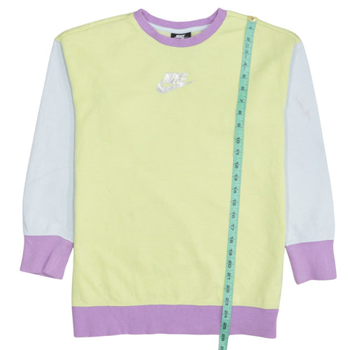 Nike Girls Multicoloured Logo Sweatshirt Size 146cm Pullover Crew Neck