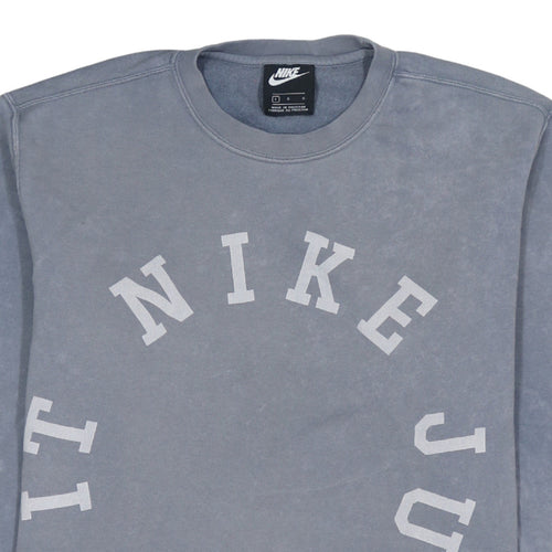 Nike Men's Grey Logo Crew Neck Pullover Sweatshirt Size L