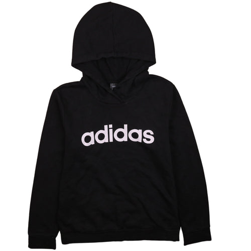 Adidas Women's Black Pullover Hoodie Medium Logo Sweatshirt