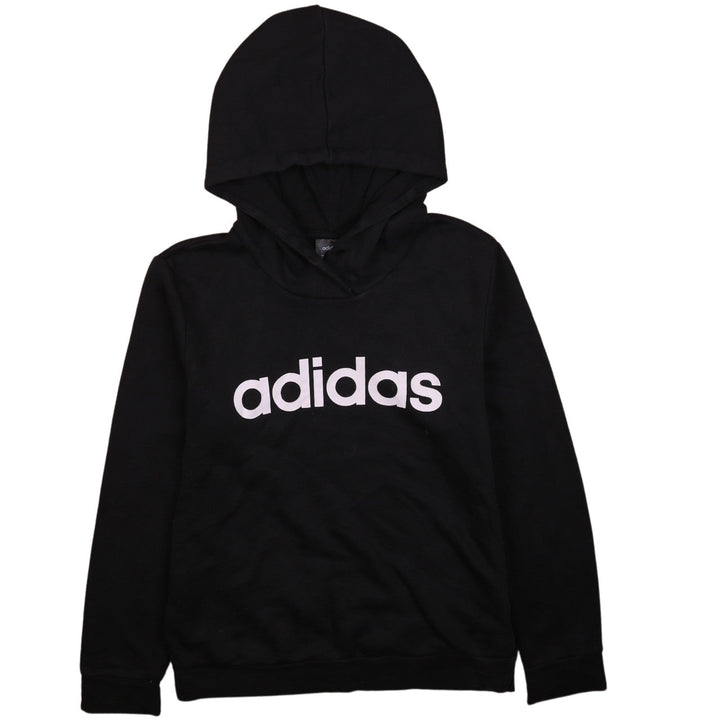 Adidas Women's Black Pullover Hoodie Medium Logo Sweatshirt