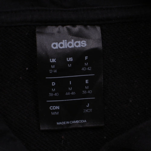 Adidas Women's Black Pullover Hoodie Medium Logo Sweatshirt