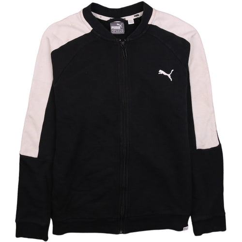 Puma Womens Black Full Zip Sweatshirt Size 14 Logo Sportswear
