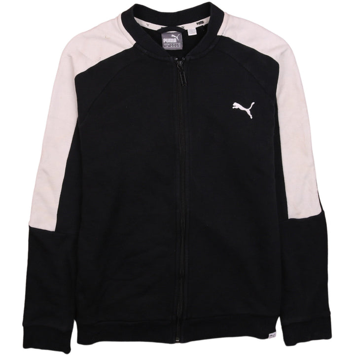 Puma Womens Black Full Zip Sweatshirt Size 14 Logo Sportswear