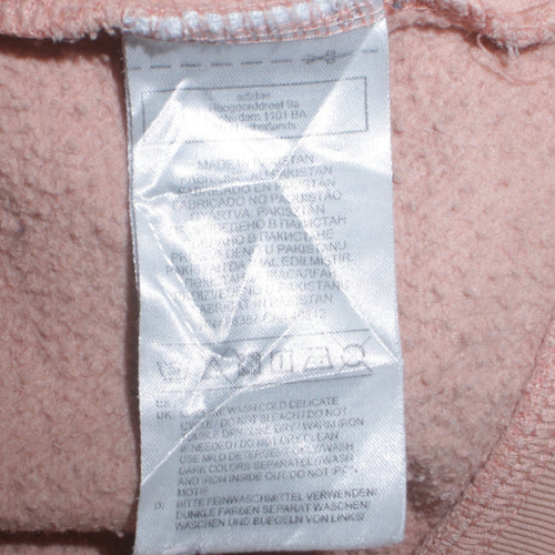 Adidas Womens Pink Pullover Hoodie Size 16 Regular Hooded Sweatshirt