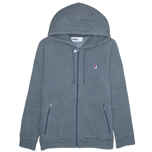 FILA Women’s Grey Full Zip Hoodie Size L Cotton Blend