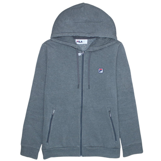 FILA Women’s Grey Full Zip Hoodie Size L Cotton Blend