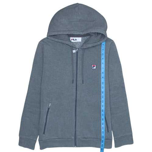 FILA Women’s Grey Full Zip Hoodie Size L Cotton Blend
