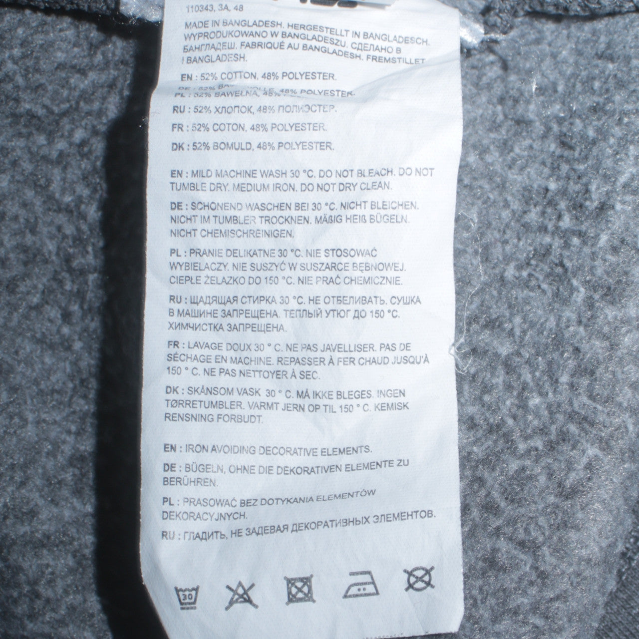 FILA Women’s Grey Full Zip Hoodie Size L Cotton Blend