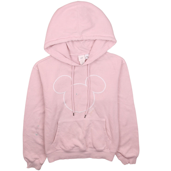 H&M Disney L.O.G.G. Pink Hooded Pullover Sweatshirt XS Women