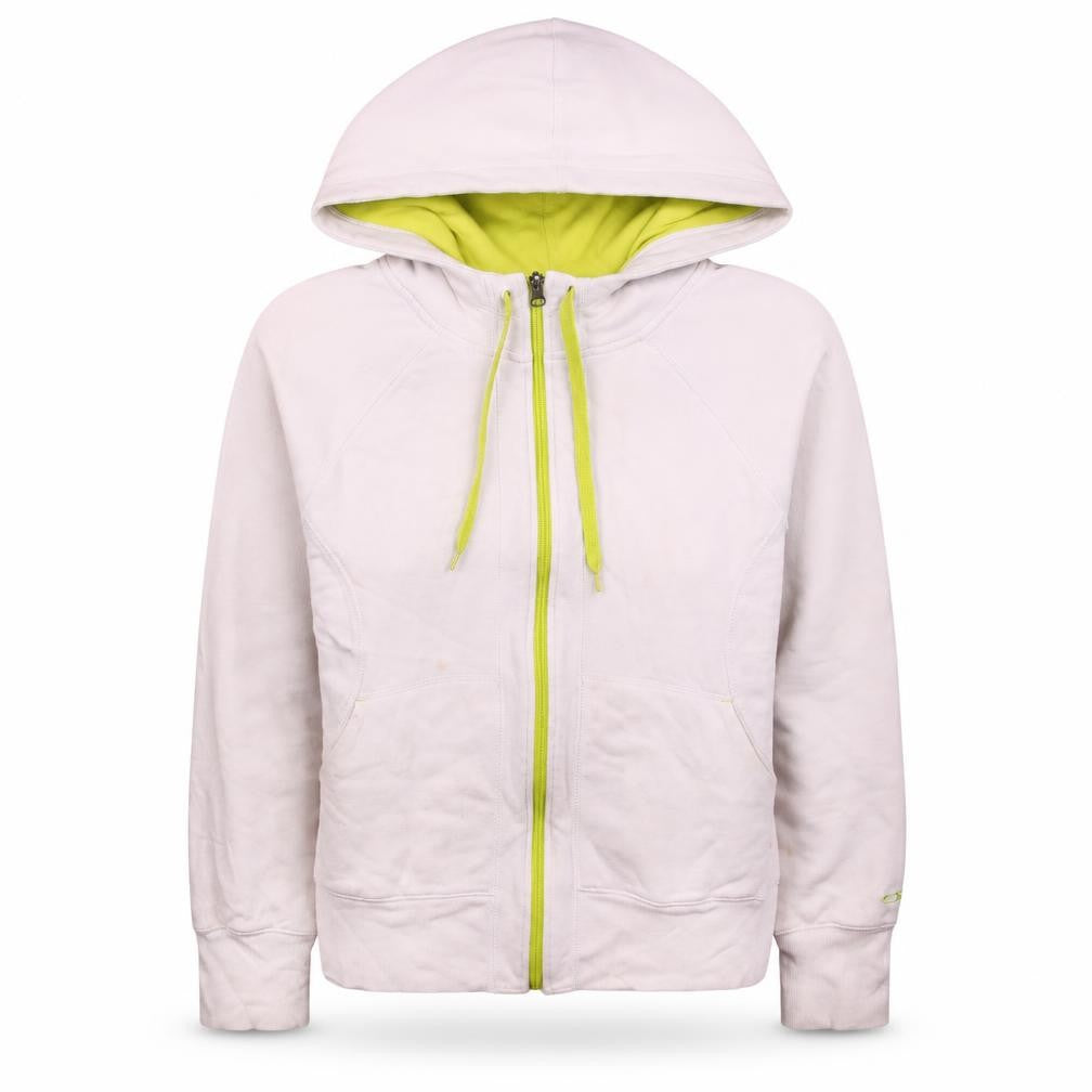 Champion Womens White Full Zip Hoodie XL Cotton Blend