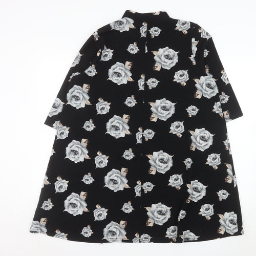 So Fabulous Women’s Black Floral High Neck A-Line Dress Size 22