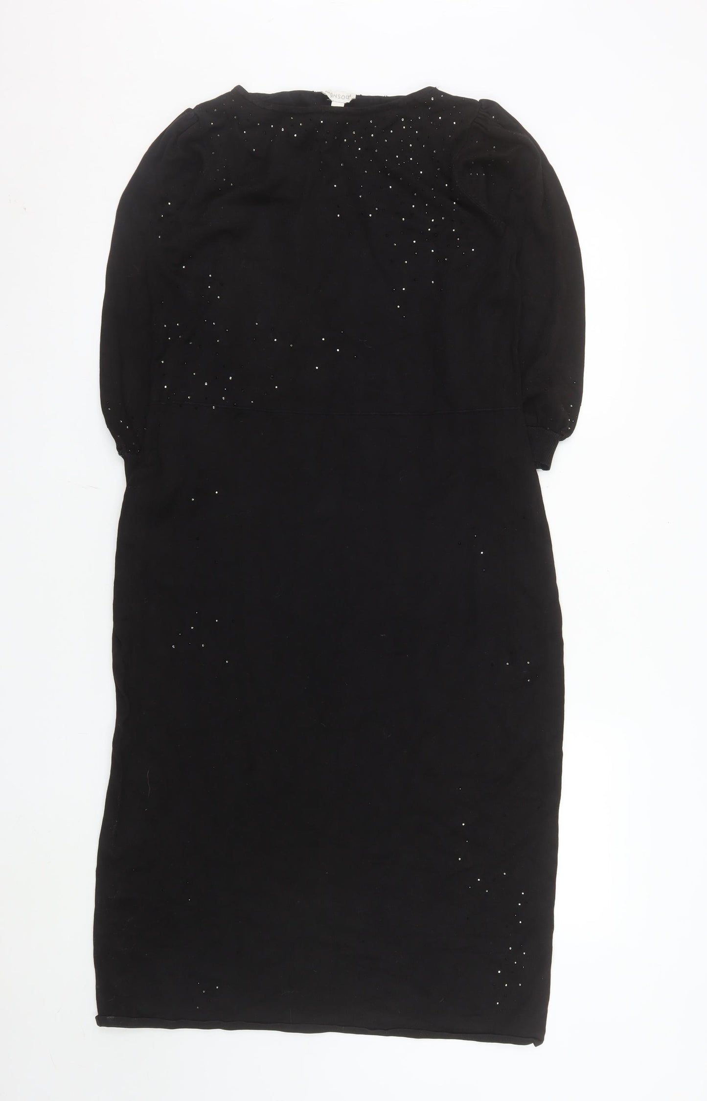Monsoon Women's Black Sequin Bodycon Knee Length Dress M
