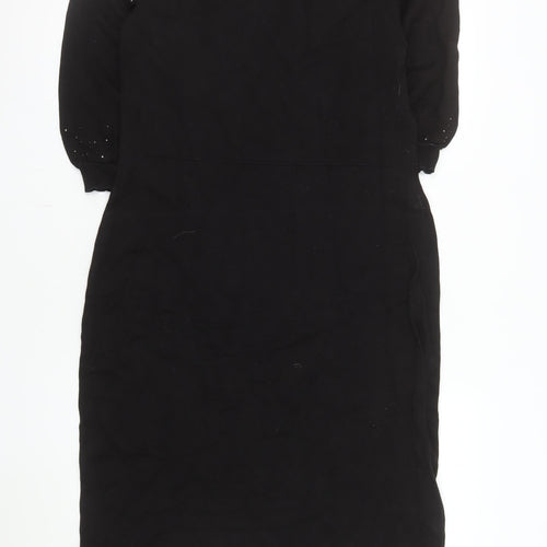 Monsoon Women's Black Sequin Bodycon Knee Length Dress M