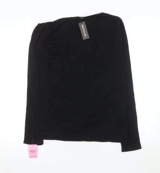 PrettyLittleThing Women Black Long Sleeve Basic Jersey Top L