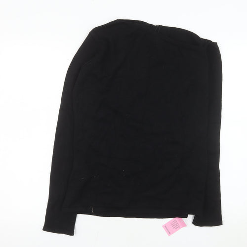 PrettyLittleThing Women Black Long Sleeve Basic Jersey Top L