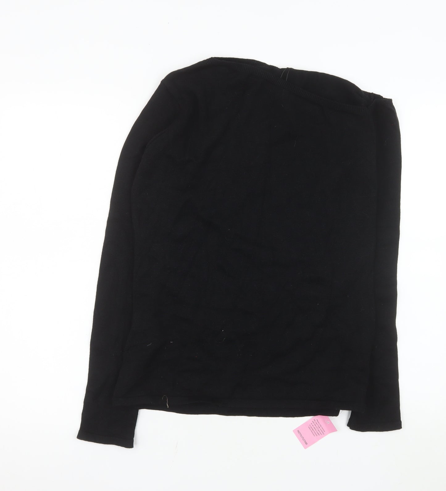 PrettyLittleThing Women Black Long Sleeve Basic Jersey Top L