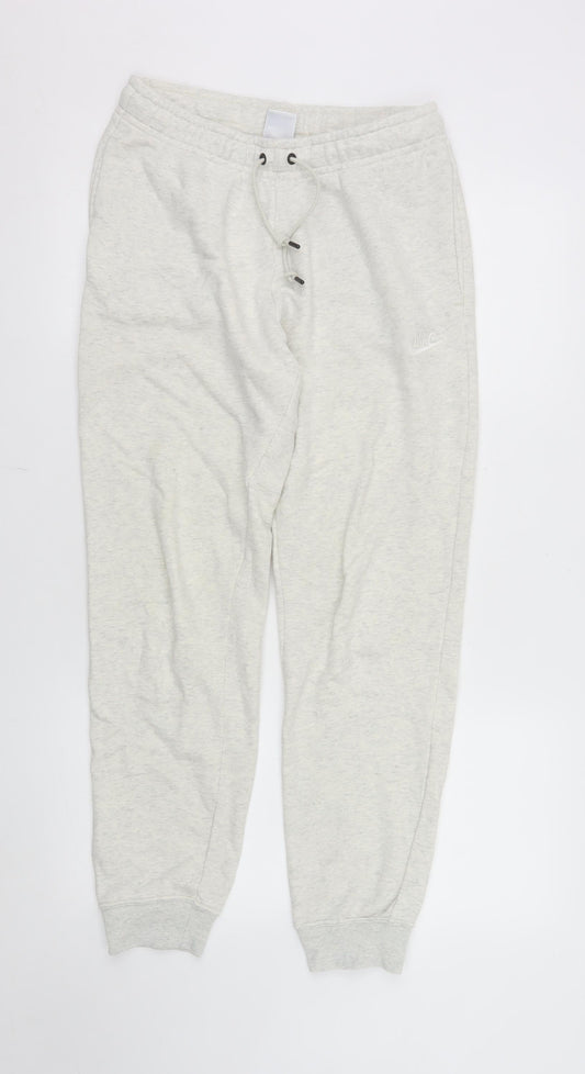 Nike Womens Grey Jogger Sweatpants Small Cotton Blend Drawstring