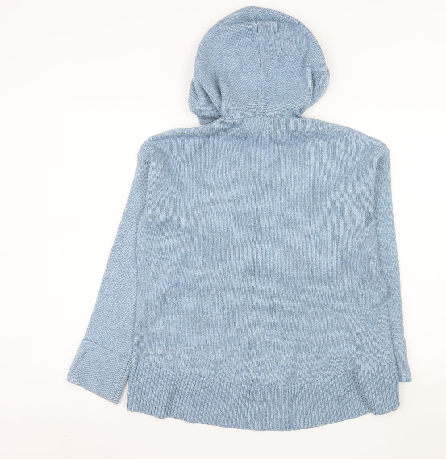 L.O.G.G. Women Blue Hooded Pullover Jumper XS Acrylic Blend