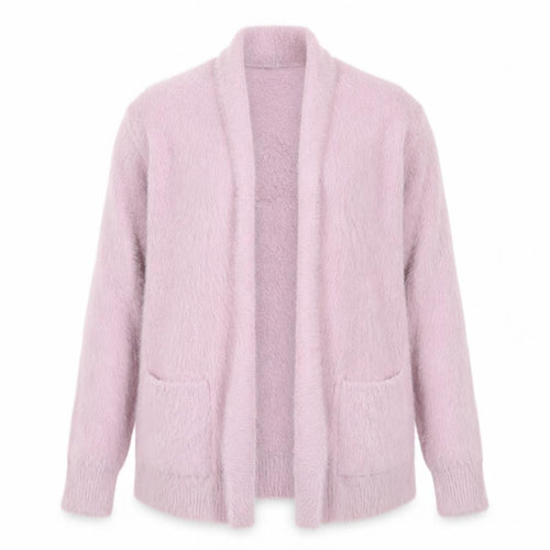 Next Girls Pink Fluffy Soft Jacket 15 Years Faux Fur Feel Open Front