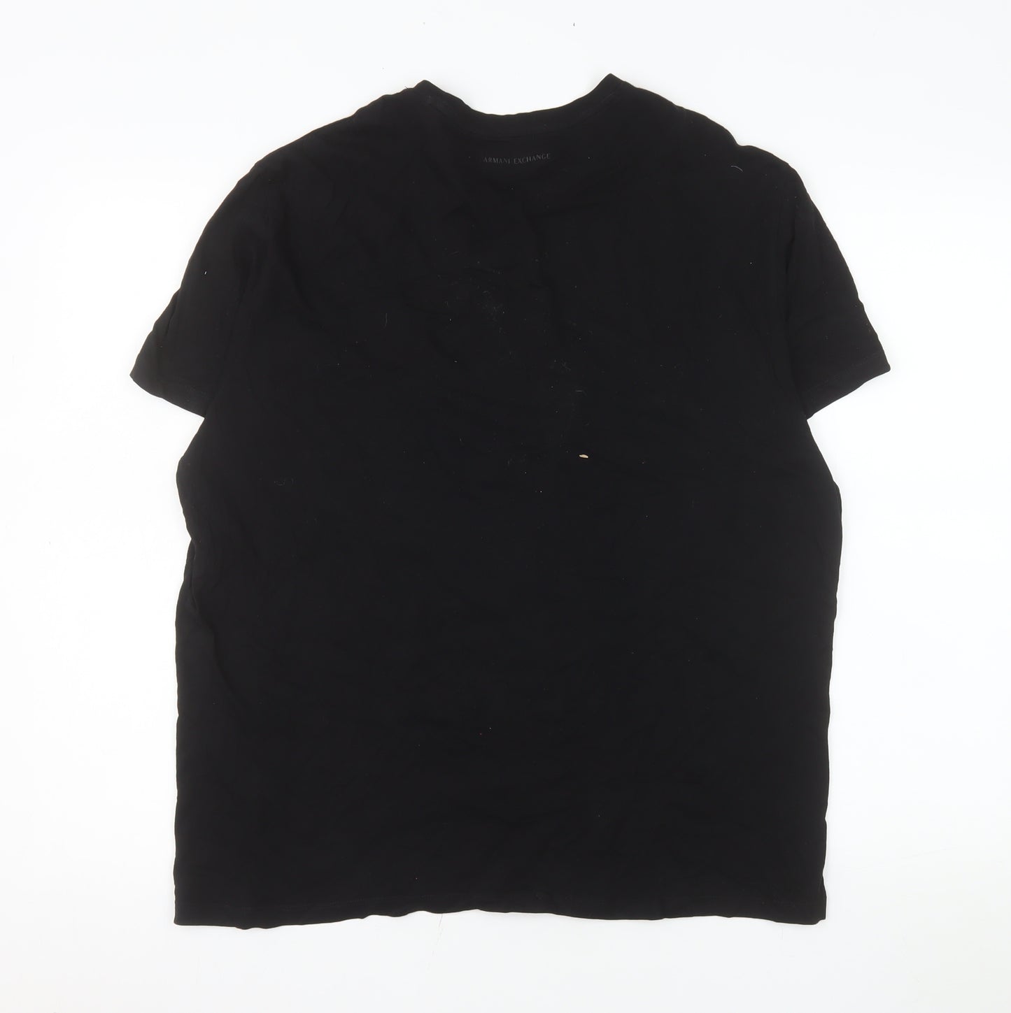 Armani Exchange Men's Black XL Graphic Logo Regular Fit T-Shirt