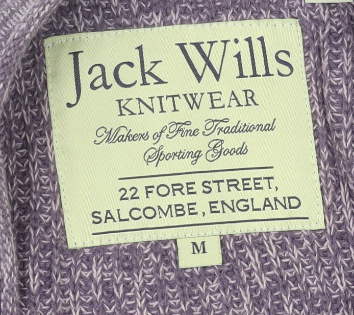 Jack Wills Men's Purple Cotton Crew Neck Pullover Jumper M