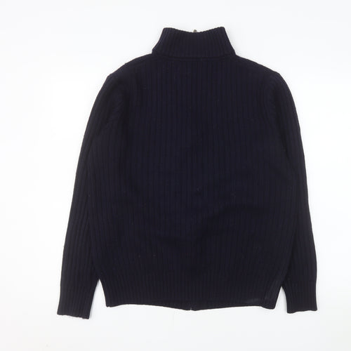 Bäumler Men’s Blue Wool Blend Full Zip Knit Jacket L
