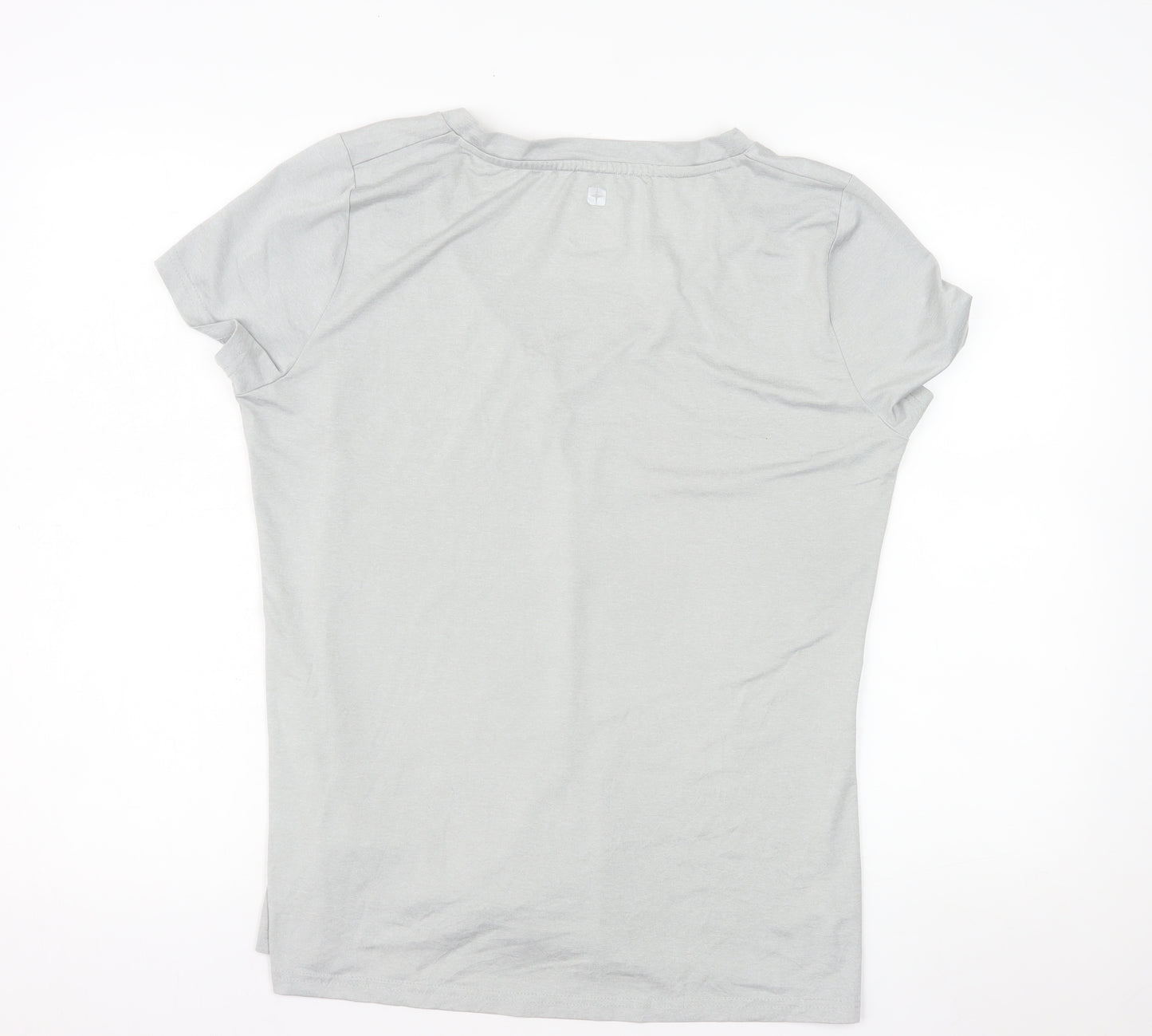 Mountain Warehouse Womens Grey V-Neck Short Sleeve Quick Dry T-Shirt Size L