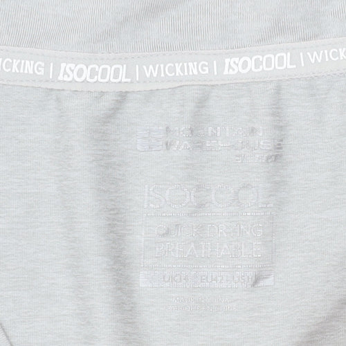 Mountain Warehouse Womens Grey V-Neck Short Sleeve Quick Dry T-Shirt Size L