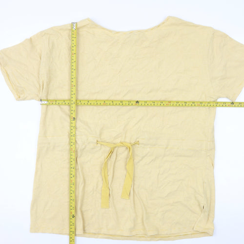 Jasper Conran Women's Yellow Stripe Tunic T-Shirt Size 18