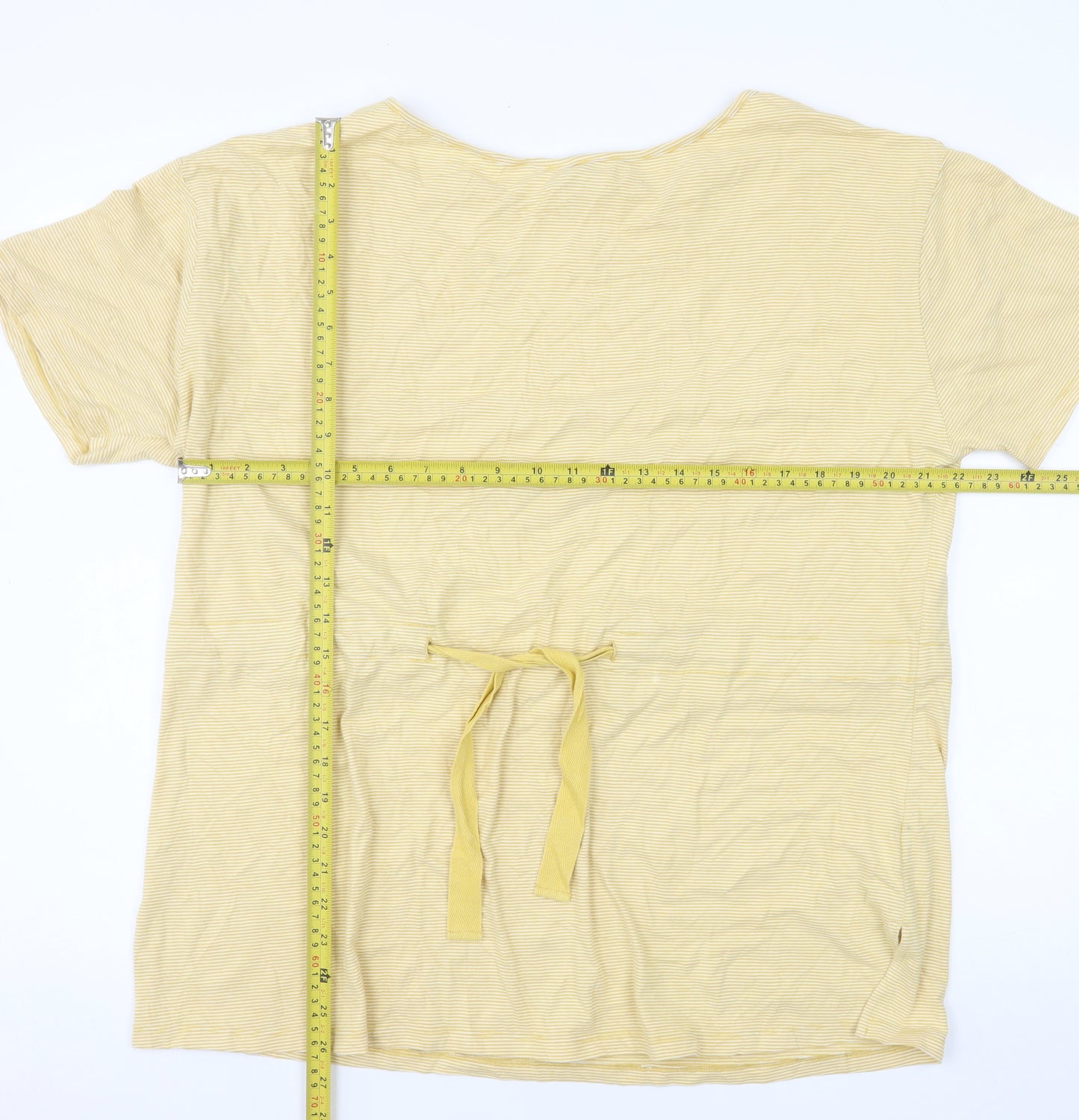 Jasper Conran Women's Yellow Stripe Tunic T-Shirt Size 18