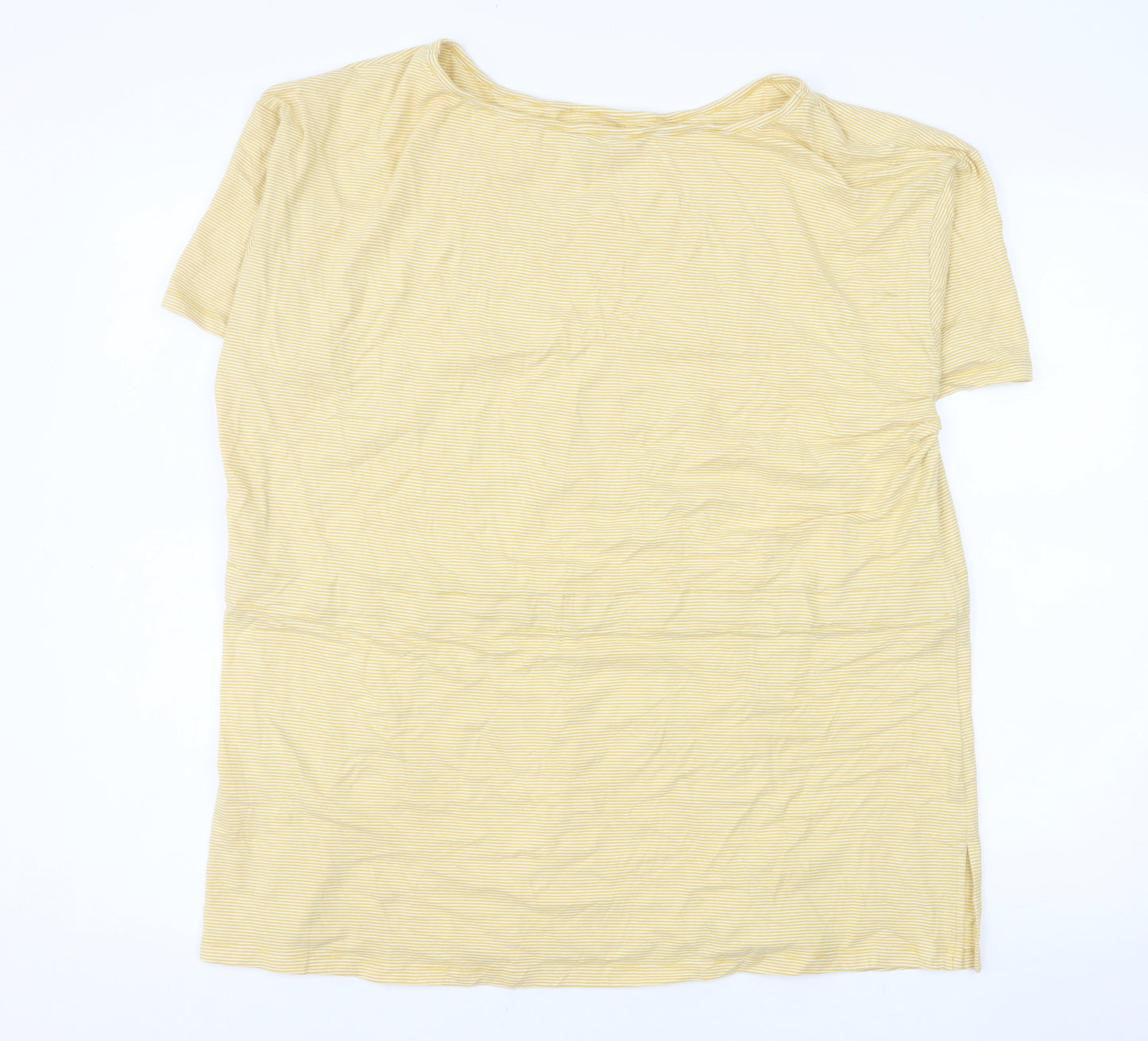 Jasper Conran Women's Yellow Stripe Tunic T-Shirt Size 18