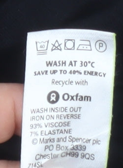 Marks and Spencer Women's Black Sleeveless Viscose Camisole Blouse UK 18