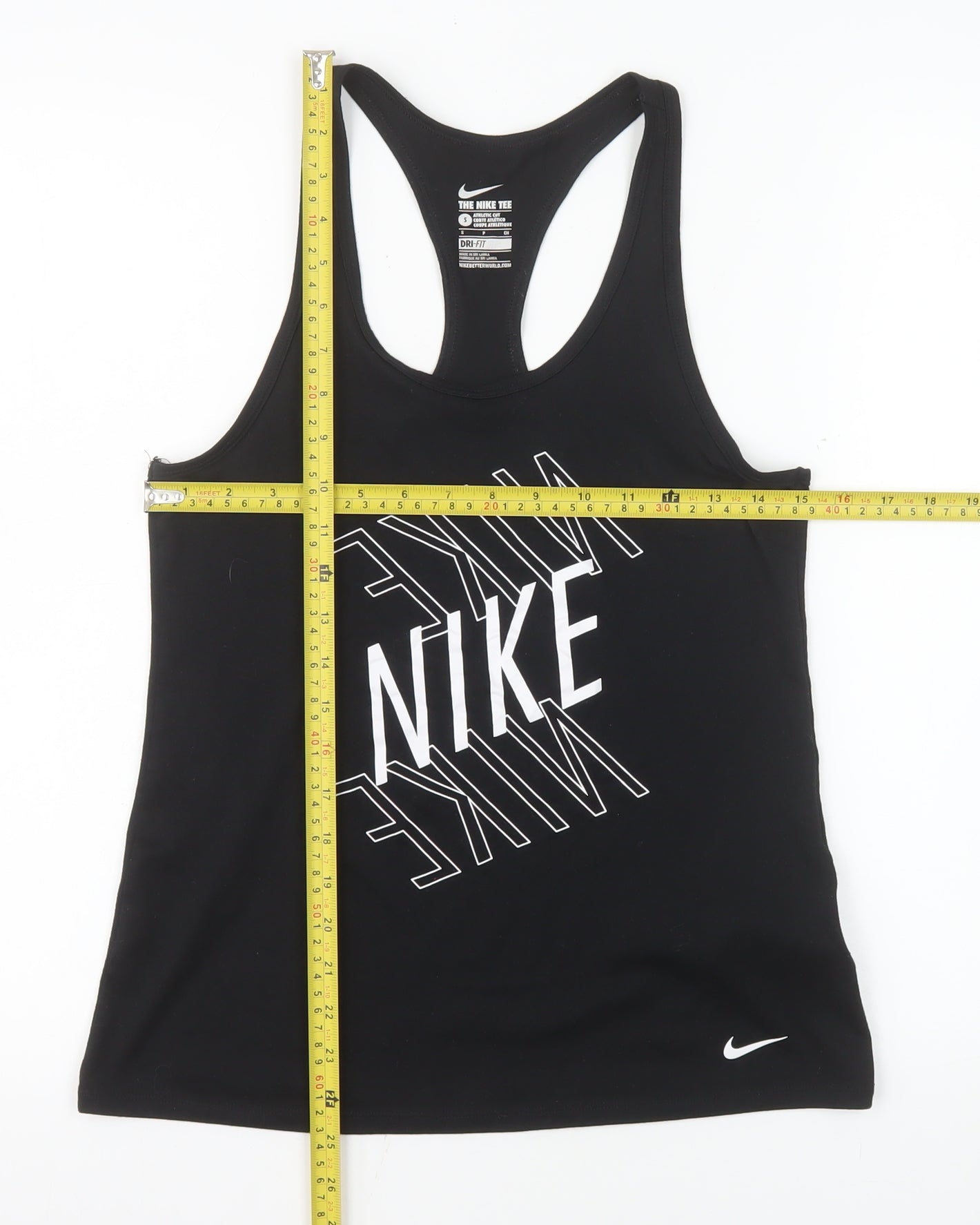 Nike Women's Black Dri-FIT Racerback Tank Top Size S
