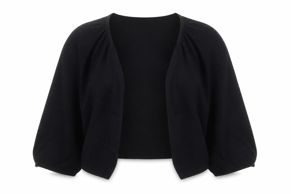 Monsoon Women Black Shrug Round Neck Knit Jumper Size 16