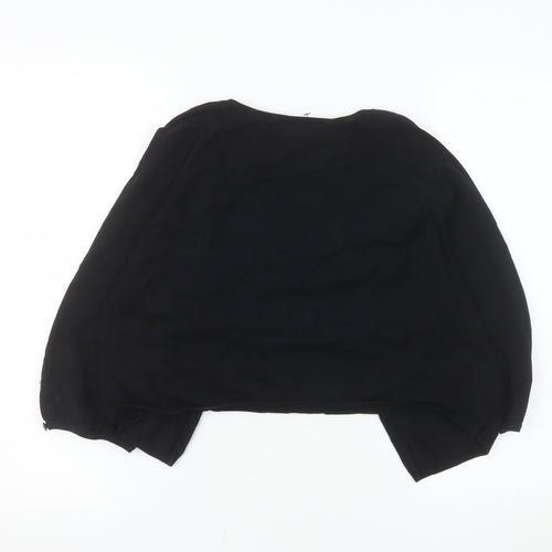 Monsoon Women Black Shrug Round Neck Knit Jumper Size 16
