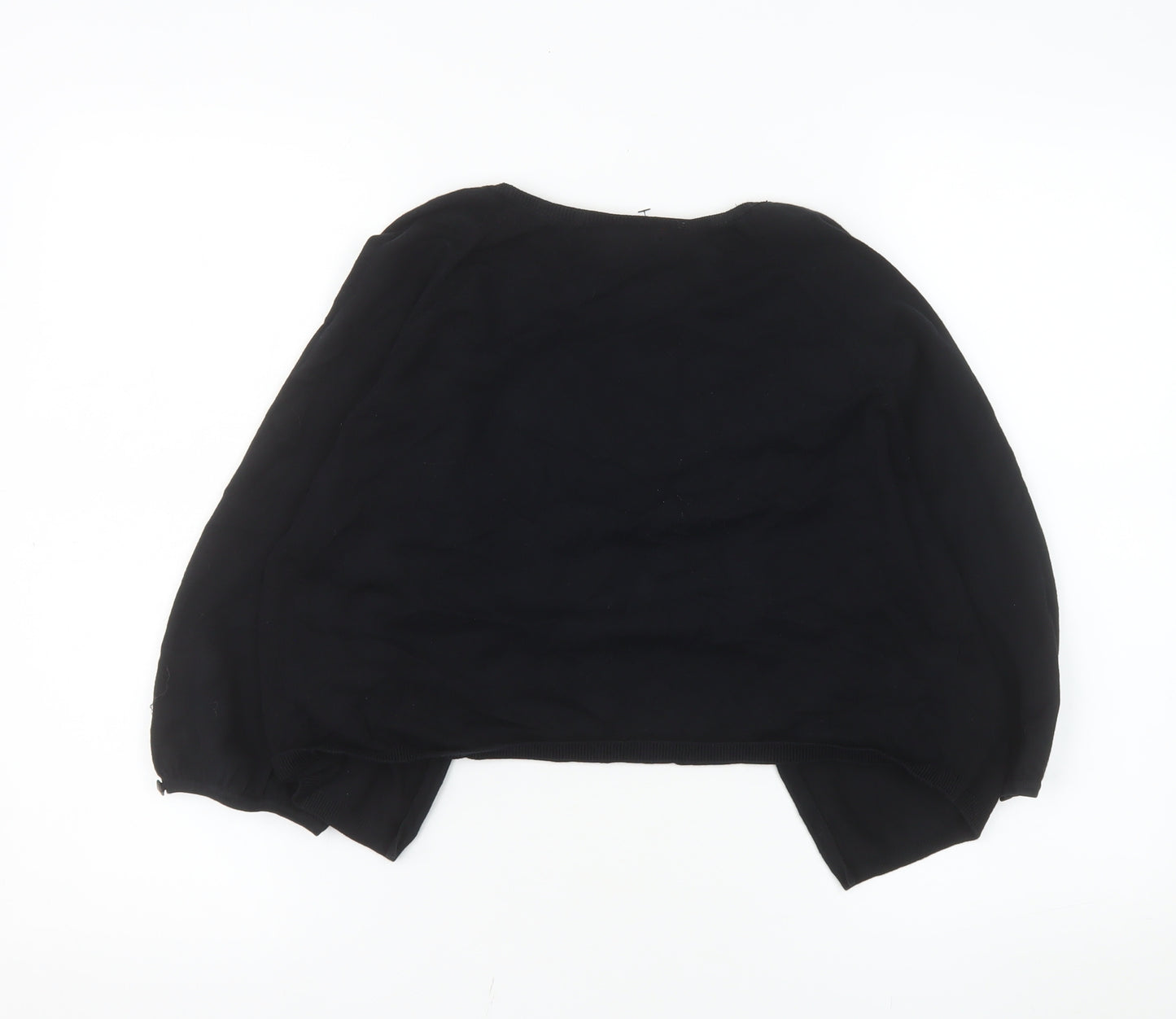 Monsoon Women Black Shrug Round Neck Knit Jumper Size 16