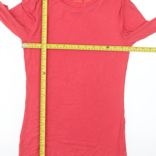 Thermo Layer Women's Red Long Sleeve Basic Stretch Top Size S