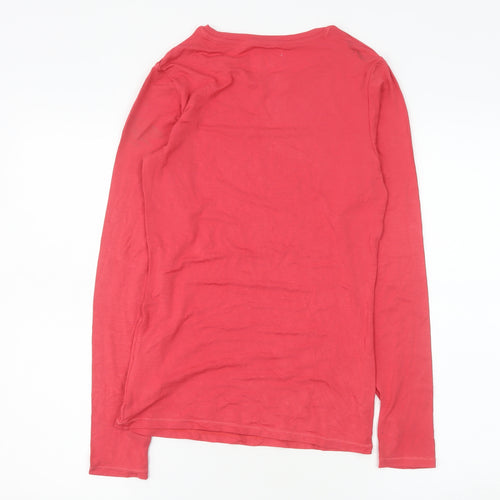 Thermo Layer Women's Red Long Sleeve Basic Stretch Top Size S