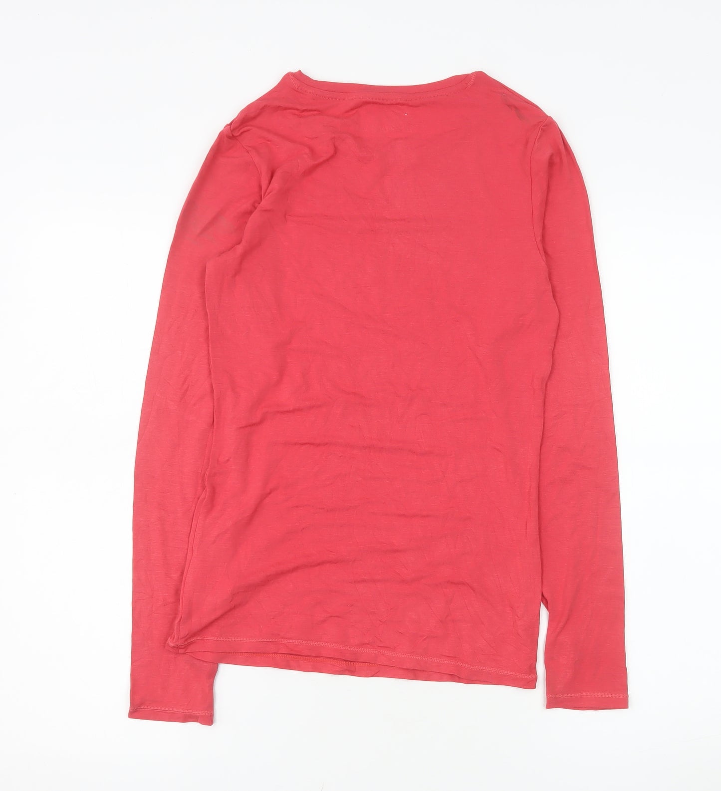 Thermo Layer Women's Red Long Sleeve Basic Stretch Top Size S