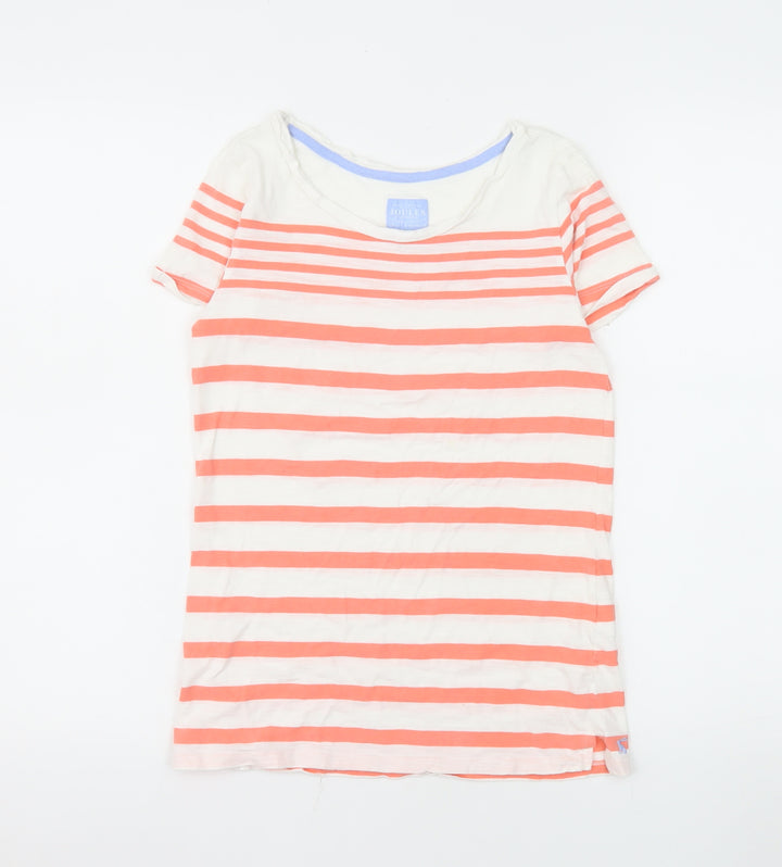 Joules Women’s Multicoloured Striped Cotton T-Shirt Size 6