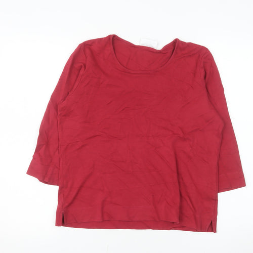 Cotswold Collections Women’s Red 3/4 Sleeve Cotton T-Shirt S