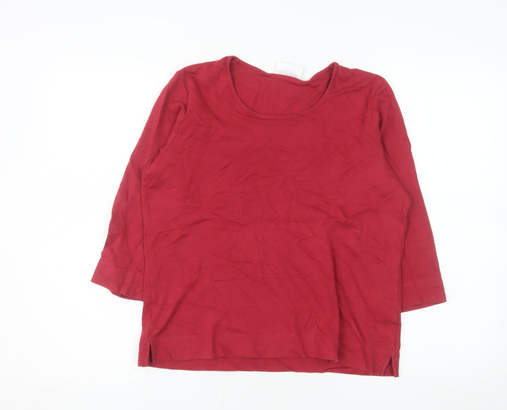 Cotswold Collections Women’s Red 3/4 Sleeve Cotton T-Shirt S