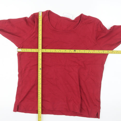 Cotswold Collections Women’s Red 3/4 Sleeve Cotton T-Shirt S