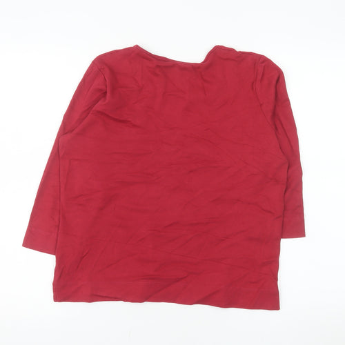 Cotswold Collections Women’s Red 3/4 Sleeve Cotton T-Shirt S