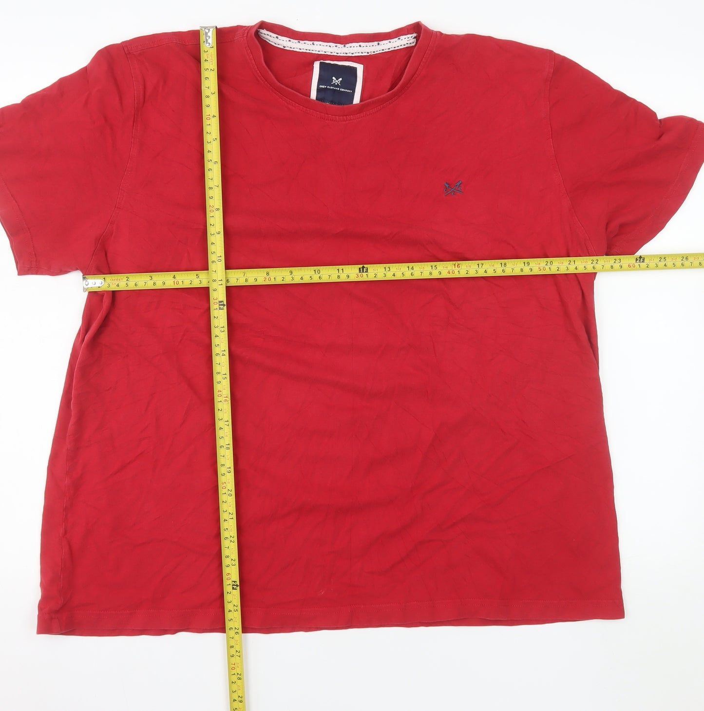 Crew Clothing Company Men's Red 2XL Cotton Crew Neck T-Shirt