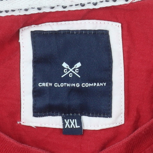 Crew Clothing Company Men's Red 2XL Cotton Crew Neck T-Shirt